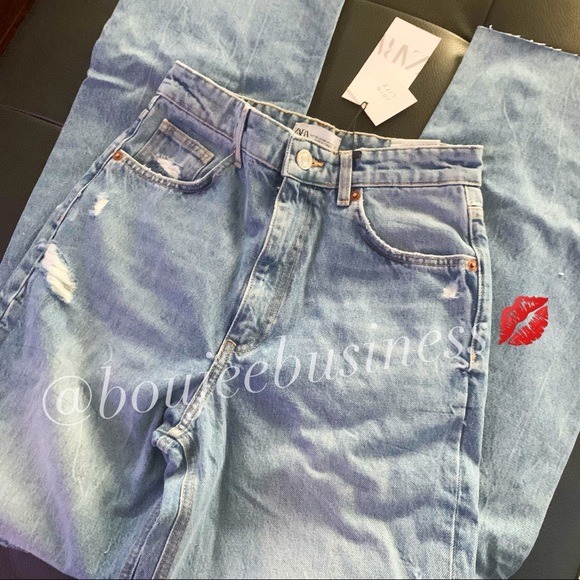 ZARA Wide Leg Full Length Jeans - Picture 5 of 6